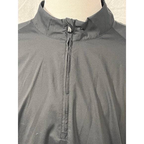 Adidas Climaproof Wind 3XT Golf Quarter Zip Pullover Jacket Black Tall - Picture 2 of 11
